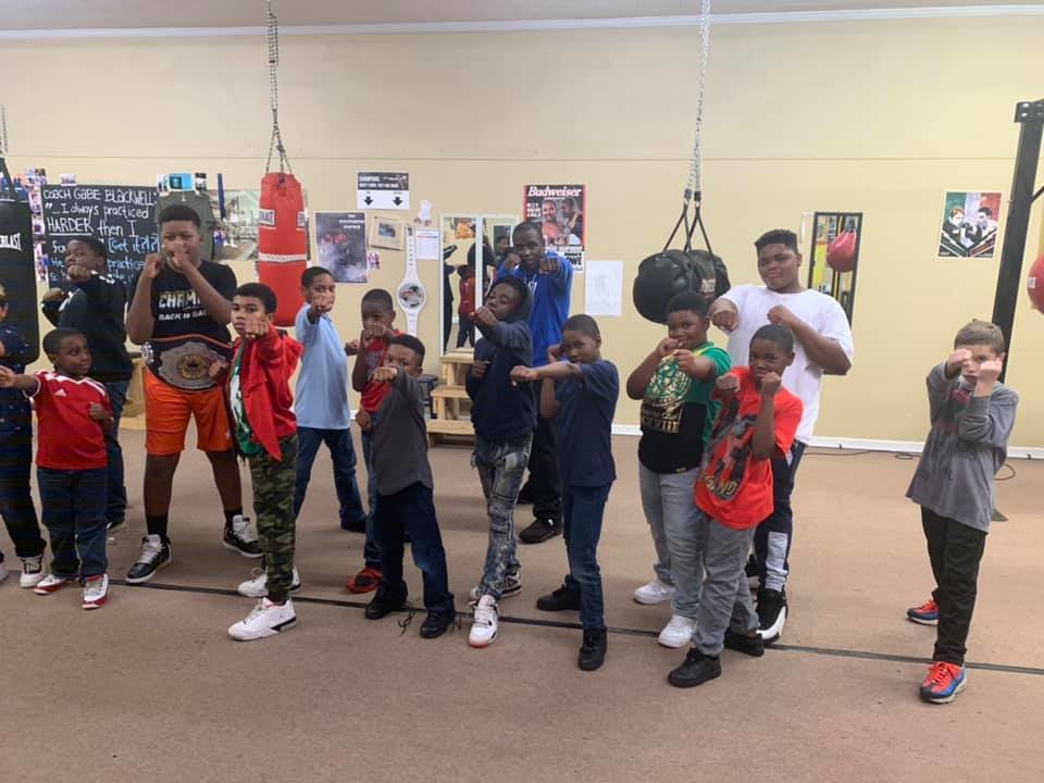 Higher Learning Students at the Gabe 
Blackwell Boxing Boy's Night.